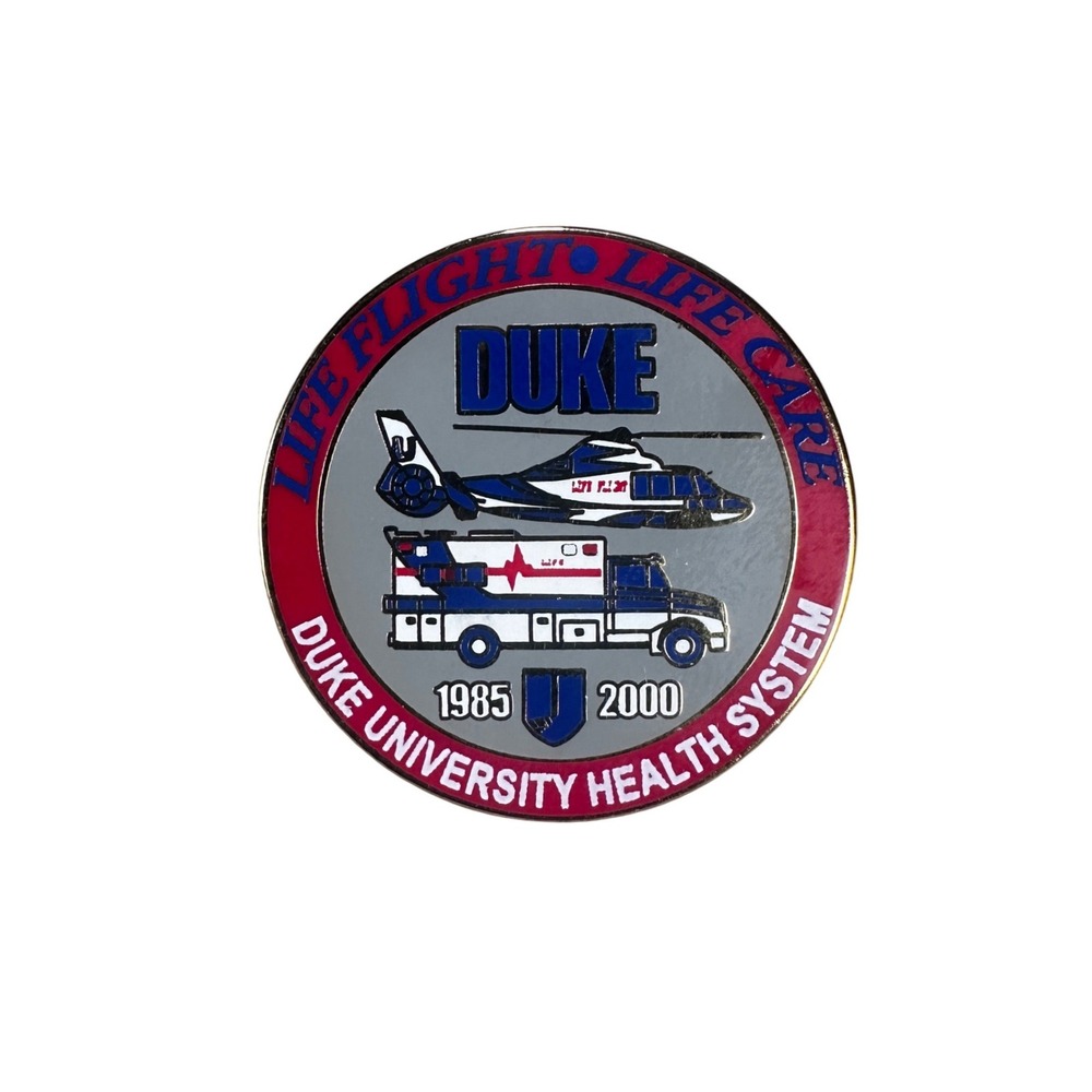 Vintage Duke University Health System Life Flight Life Care 1985-2000 Enamel Pin